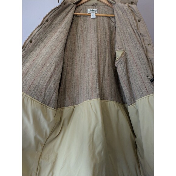 Vintage 90s LL Bean Wool Lined Trench Canvas Heavy Jacket Parka Made In USA 2595 - Picture 4 of 7